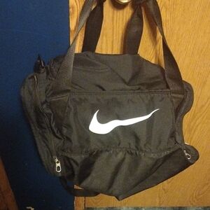 Nike Black and White Duffel Bag